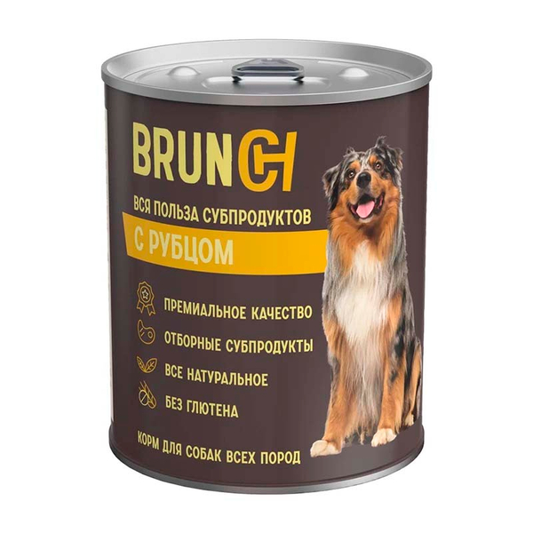 Brunch (Бранч) С РУБЦОМ для собак 340 г влажный корм Четвероногий Гурман