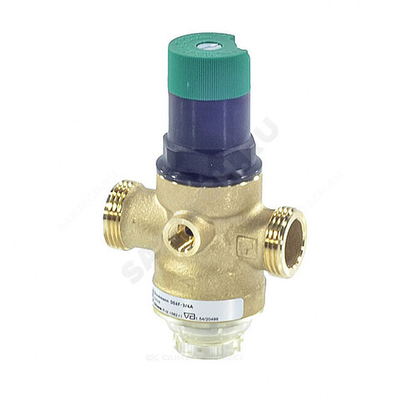 Регулятор давления мембранный латунь D06F Ду 25 Ру16 1" НР/"американка" Рн=1,5 - 6бар с выходом под манометр и шкалой регулирования Honeywell-Braukmann D06F-1A