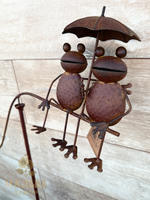 Декор балансир "Лягушки под зонтом" для сада 64x10,5x135 см от CAMPO Home & Garden