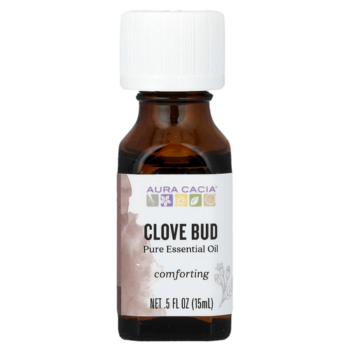 Aura Cacia, чистое эфирное масло, бутоны гвоздики, 15 мл (0,5 жидк. унции)