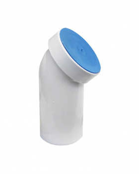 Отвод для внутренней канализации Sinikon Стандарт 110 х 22°30' (для унитаза, с уплотнением и заглушкой, белый)