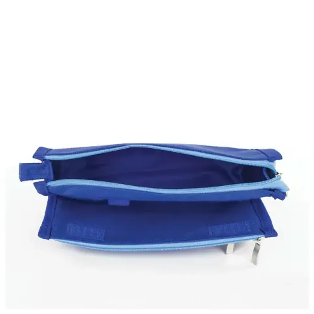 Пенал мягкий 3 отделения 200х70х90 Юнландия Футбол, синий, ткань