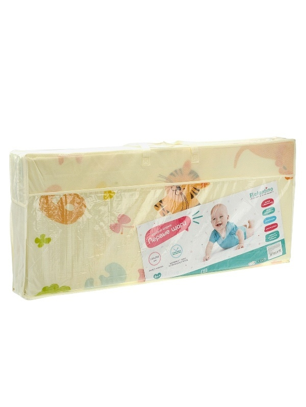 107236/Развивающий игровой коврик Elefantino, двусторонний, складной, размер 180*200*1 см