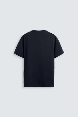 ZARA БАЗОВАЯ ПРИТАЛЕННАЯ ФУТБОЛКА SLIM FIT, МОРСКОЙ СИНИЙ