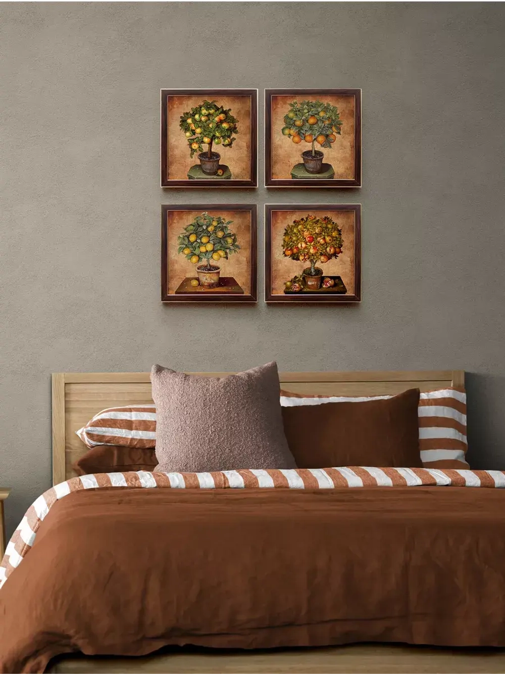 Картины на стену интерьерная на холсте 4 шт, 23*23 см