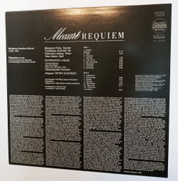 Винтажная виниловая пластинка Mozart Requiem Моцарт Реквием (GDR 1989)