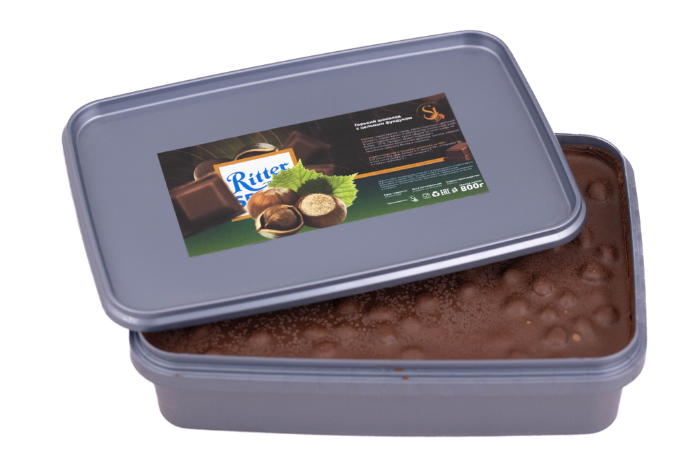 Горький шоколад с цельным фундуком 800 гр