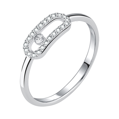 Кольцо из серебра с фианитами