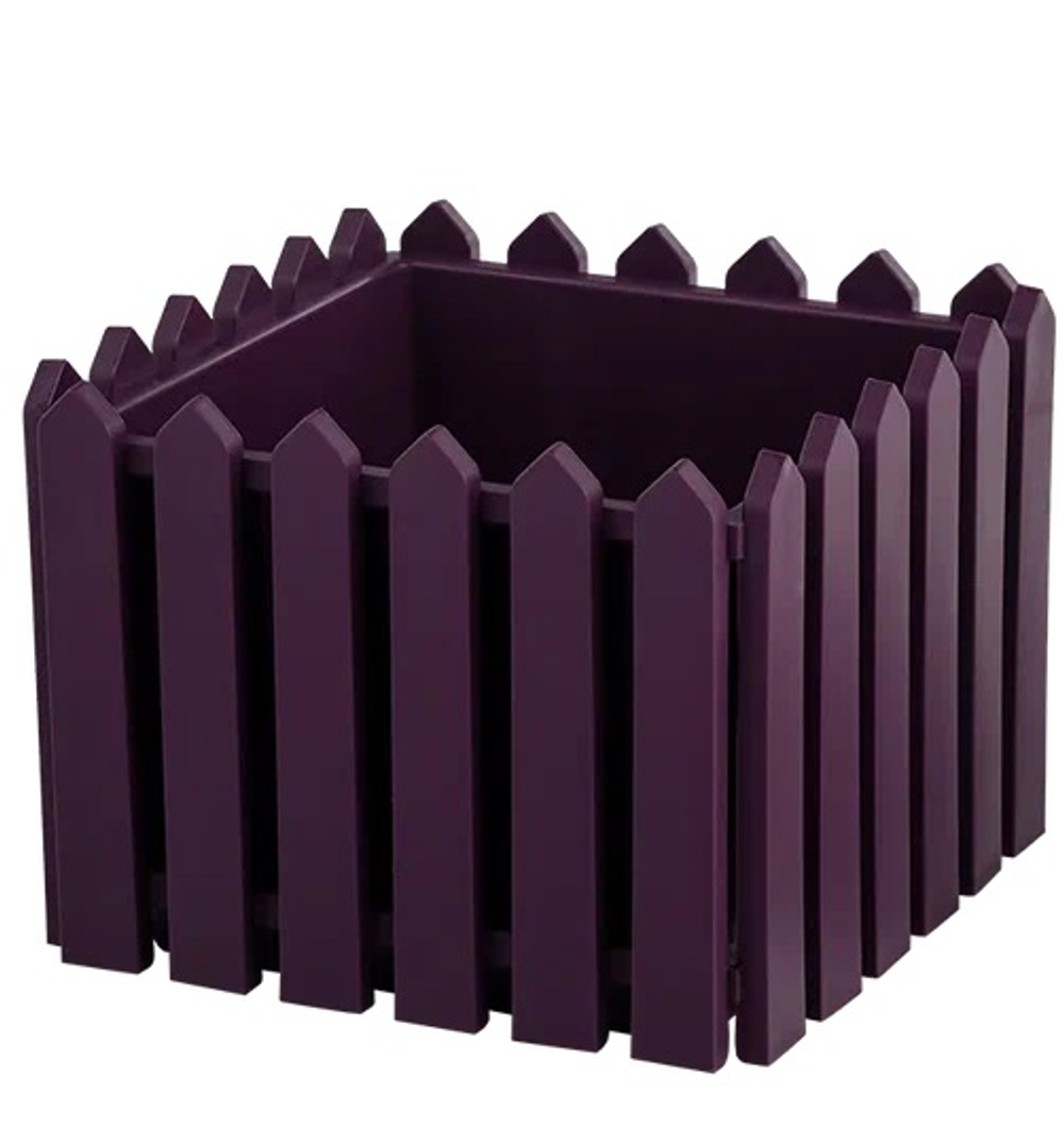 Кашпо Лардо арт.КЛ-МТ004 квадратное (в уп. 3шт) (лиловое)