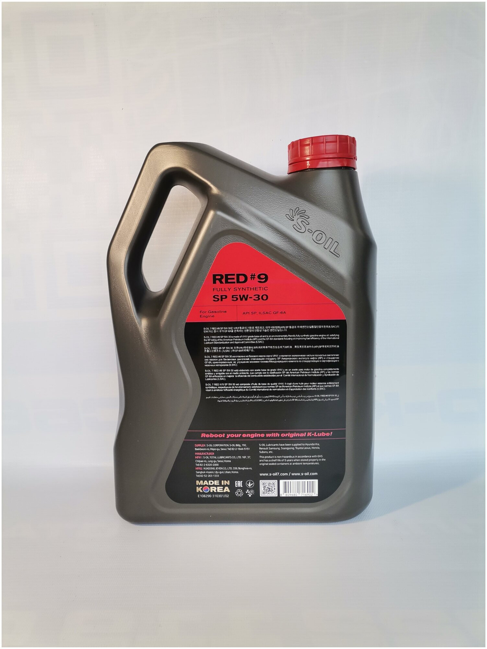 Масло моторное синтетическое  S-OIL "7 RED #9 SP 5W-30", 4л