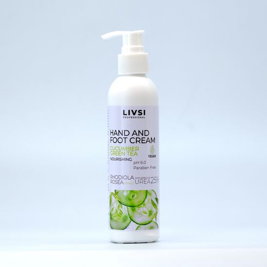 Крем для рук и ног Огурец и Зеленый чай 200мл. Livsi