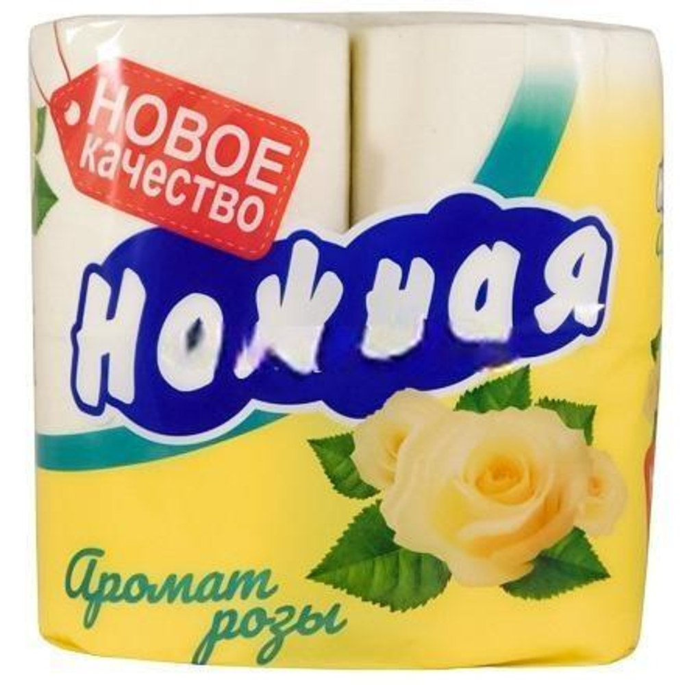 Туалетная бумага 2 сл. 4 шт. "Нежная" Роза (1/12 шт.)