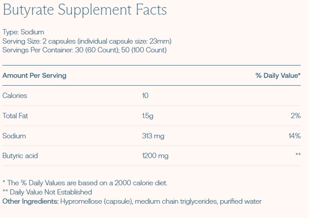 Butyrate with Sodium: Gut Health Supplement 60 капсул BodyBio