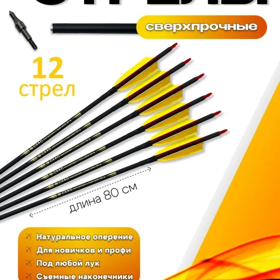 Стрелы для стрельбы из лука натуральное оперение