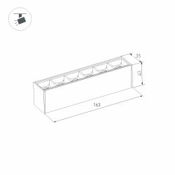 Светильник MAG-LASER-45-L160-6W Day4000 (BK, 15 deg, 24V) (Arlight, IP20 Металл, 5 лет) 026934