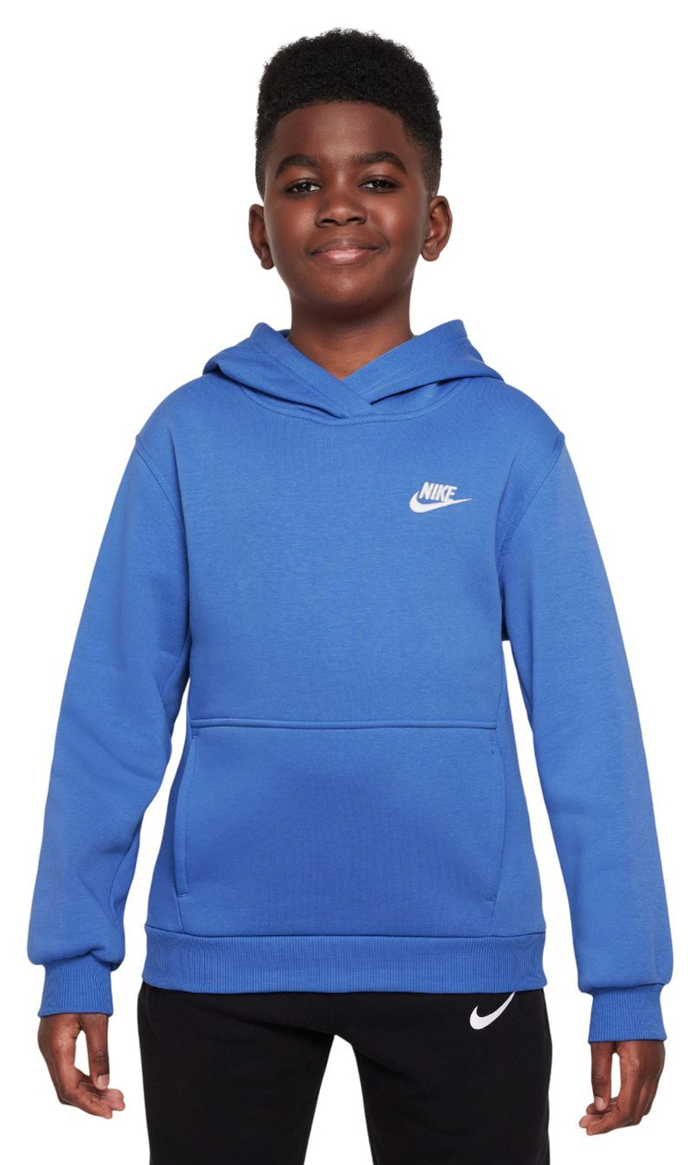 Детская теннисная толстовка Nike Kids Sportswear Club Fleece Pullover - comet blue/white
