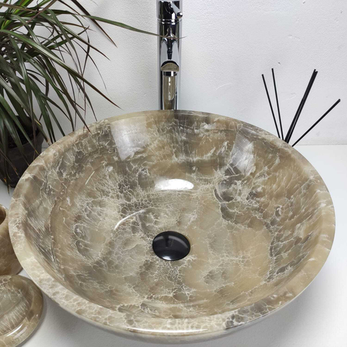 Раковина из оникса Bowl Grey Medium TinLip BO-60908 45*45*17