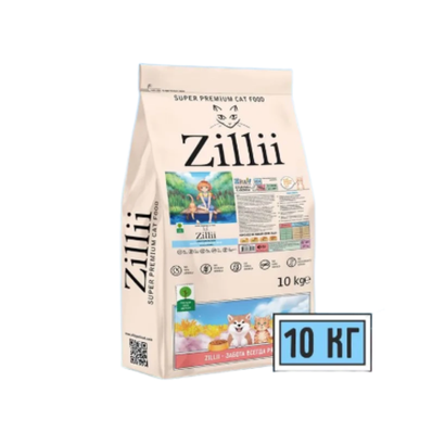 Корм для кошек ZILLII (Зилли) Cat Sterilized Light 10кг белая рыба и лосось сухой для кошек с избыточным весом