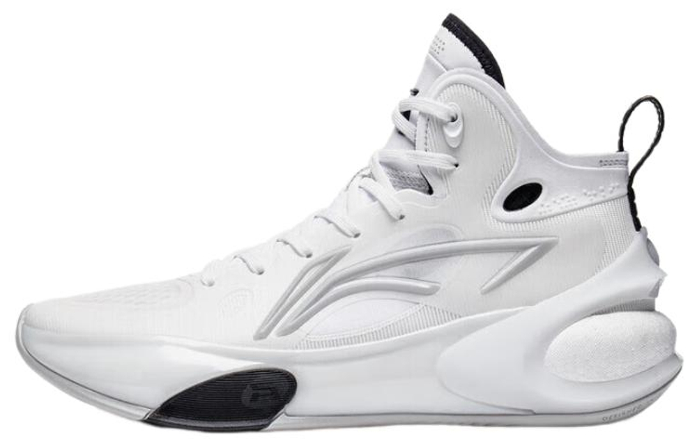 Li Ning YuShuai 17 Comfortable Abrasion Resistant High top Basketball Shoes Men"s Black White