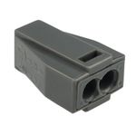 Экспресс-клемма с пастой СМК 773-302, 2-проводная до 2,5 мм², серая (100 шт/уп) REXANT