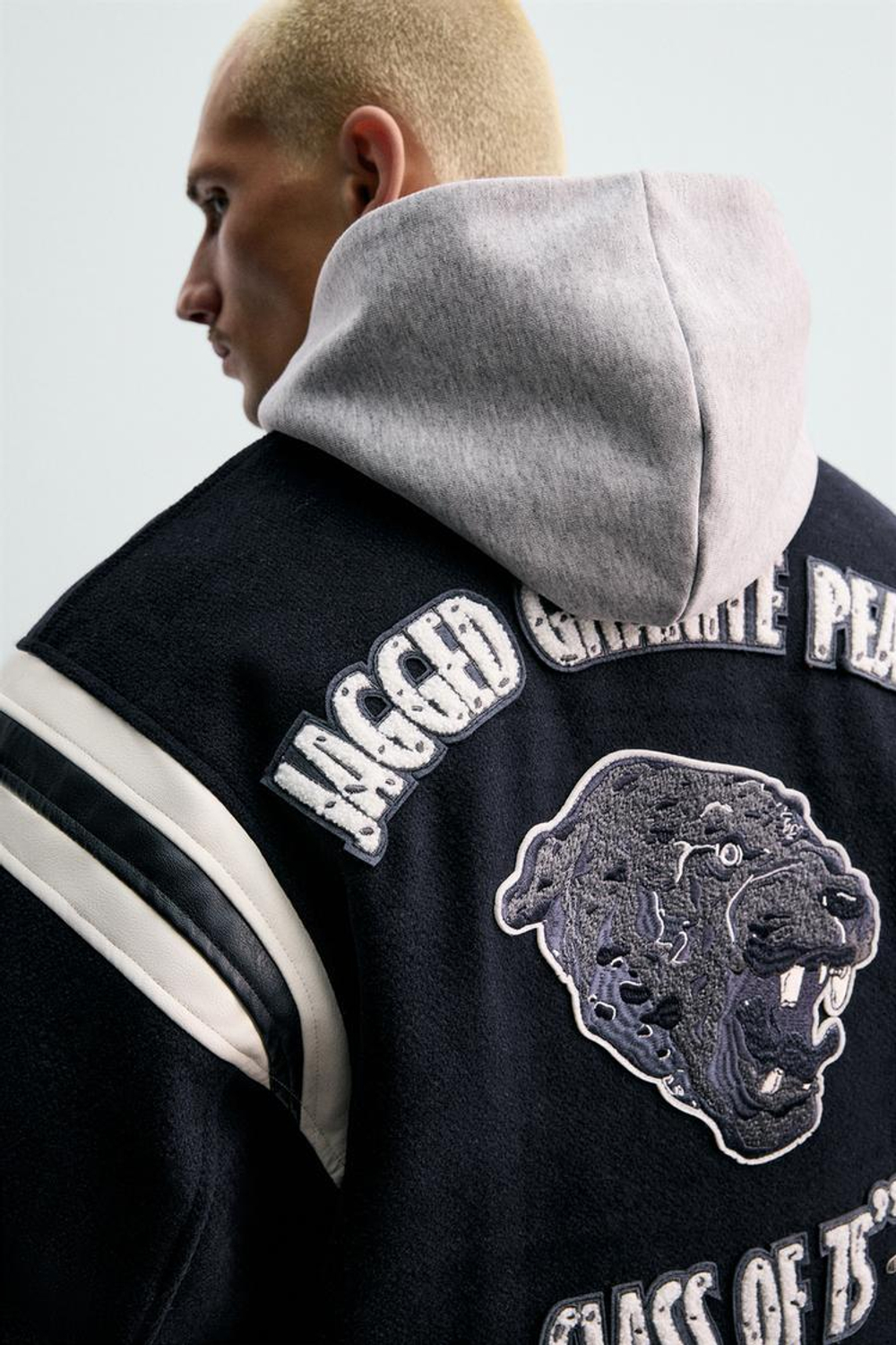 ZARA Х CHAMPION ® КУРТКА-БОМБЕР, СИНИЙ