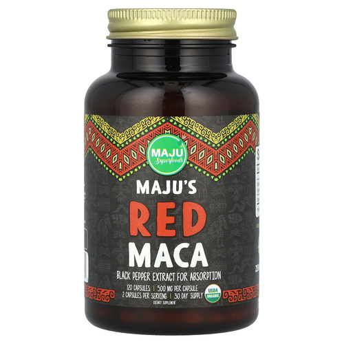 Maju Superfoods, Maju's Red Maca, 120 капсул