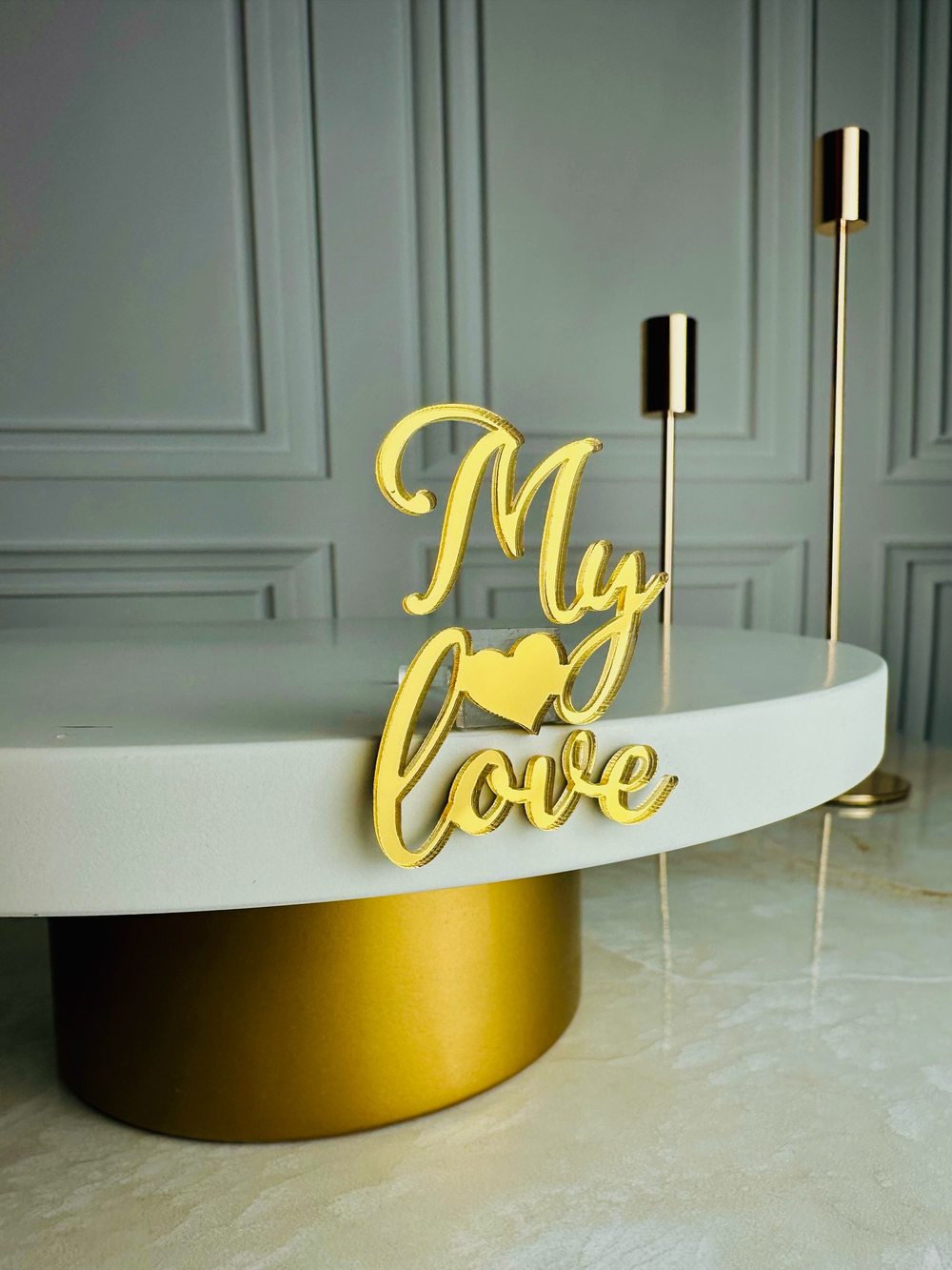 Топпер Мини надпись  "My love"  2шт
