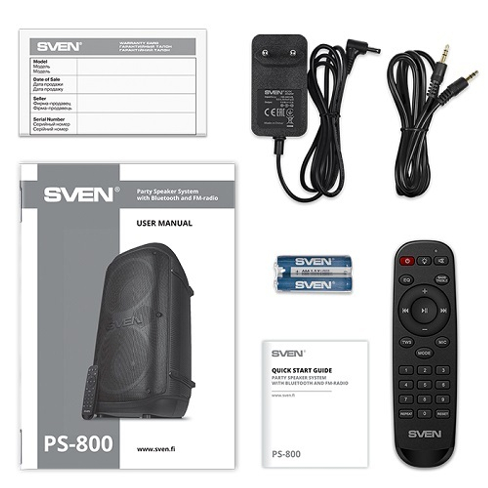 Портативная акустика 2.0 Sven PS-800