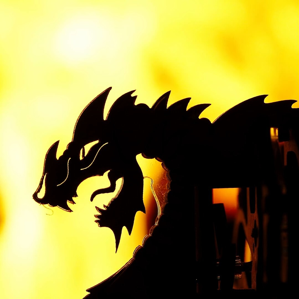 Деревянный конструктор марбл-трасса Дракон (IDventure)