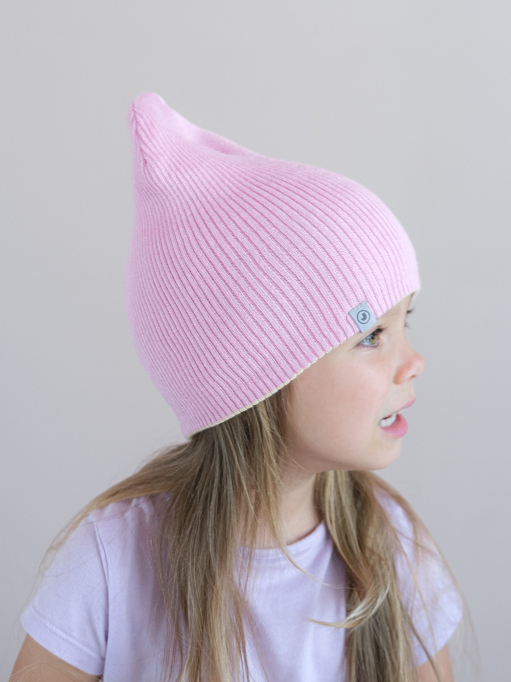 Шапка вязаная хлопковая ТВИНС(Груша, розовый)