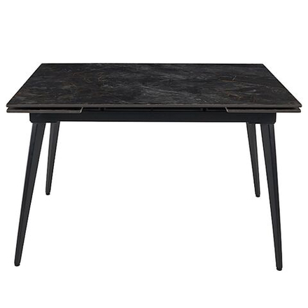 Стол керамический LA ALTA DENVER UMBER GLOSS 120, каркас черный