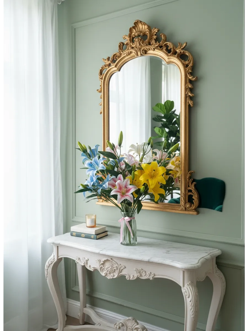 Букет искусственных лилий