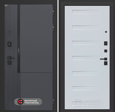 Входная дверь Лабиринт Лаб 2 Про - 14 Дуб кантри белый горизонтальный