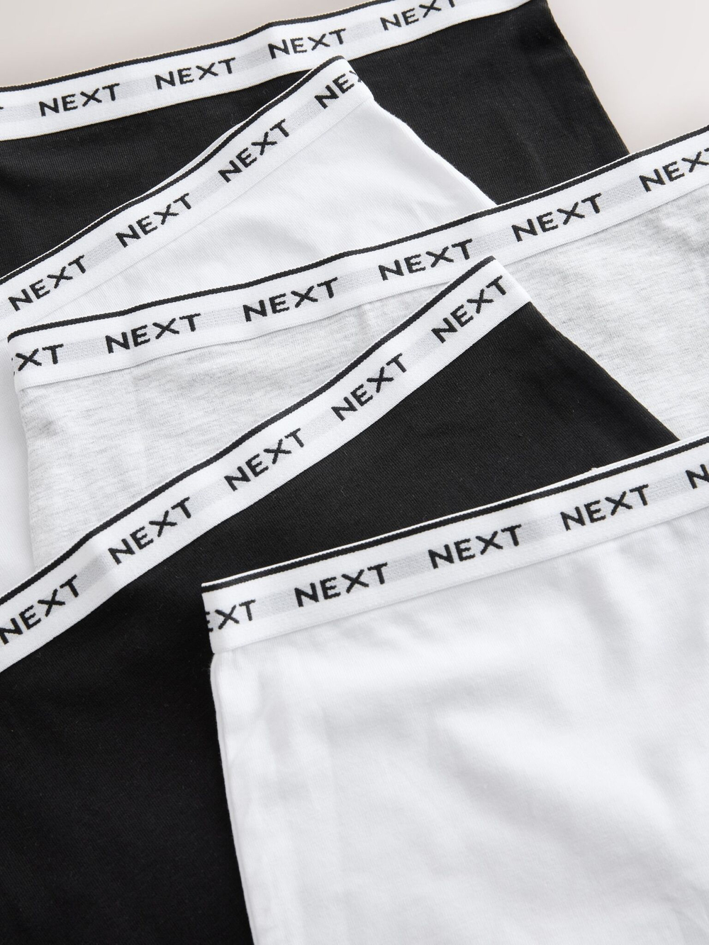 Трусы-шорты для девочки Next AA8-176, 5 шт., Белый, Серый, Черный