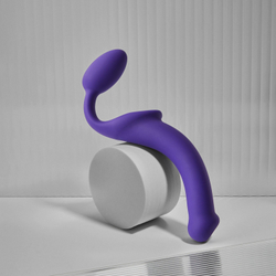 Гибкий страпон Strap-on-me Semi-Realistic, фиолетовый, S