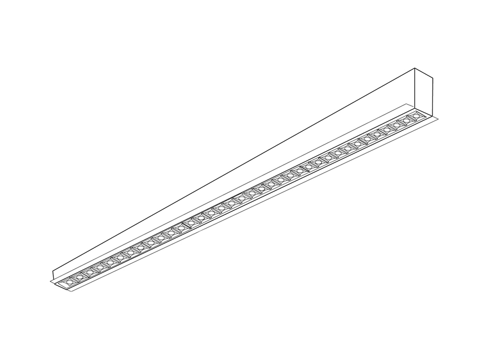 Встраиваемый светодиодный светильник 1, 18м 42Вт 48°