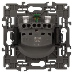 14-2103-01 ЭРА Розетка 2P+E Schuko со шторками с крышкой, 16A-250В, IP20, Эра Elegance, белый | Elegance Белый