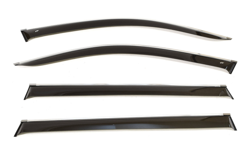 Дефлекторы боковых окон Cobra Tuning на Skoda Kodiaq 2016 (Комплектация автомобиля Сhrome) хромированный молдинг арт.S22316CR