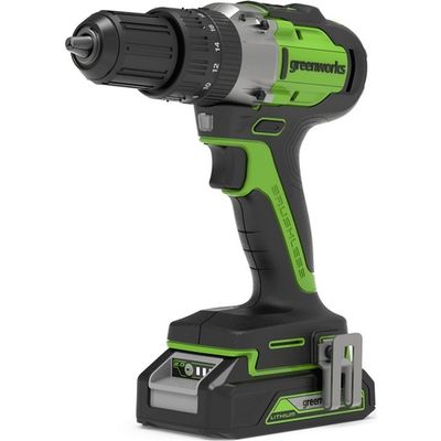 Дрель аккумуляторная GREENWORKS GD24DD60 24 V c акк и з/у кейс   3704107UA