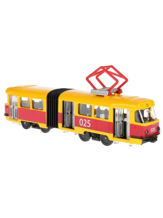 Игрушечный транспорт Трамвай с гармошкой 19 см