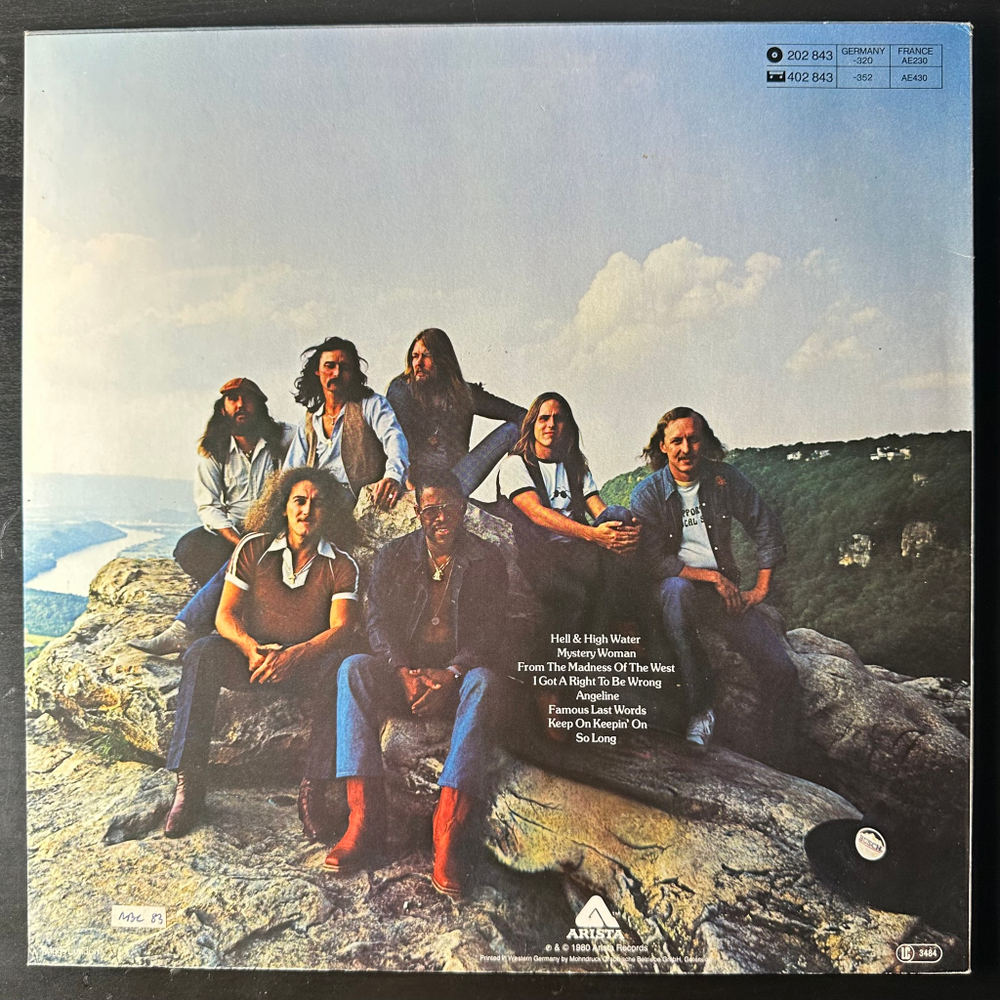 The Allman Brothers Band ‎– Reach For The Sky (Германия 1980г.)