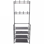 Вешалка напольная, четыре полки 154х30х60 черная