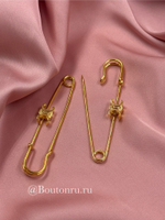 Брошь булавка Сел. золотая