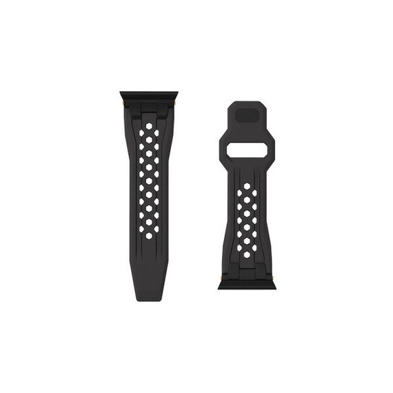 Ремешок каучуковый UAG Monarch для Apple Watch 49/46/45/44 мм (194158114037) Black/Black Titanium