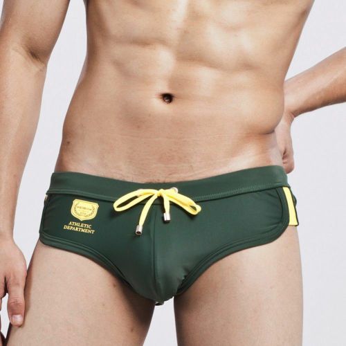 Мужские плавки брифы зеленые Seobean Green Athletic Brief Boxer