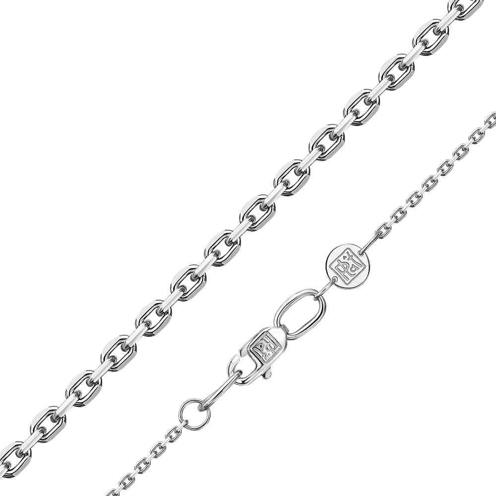 Цепь из серебра с алмазной гранью (плетение «Якорное»)