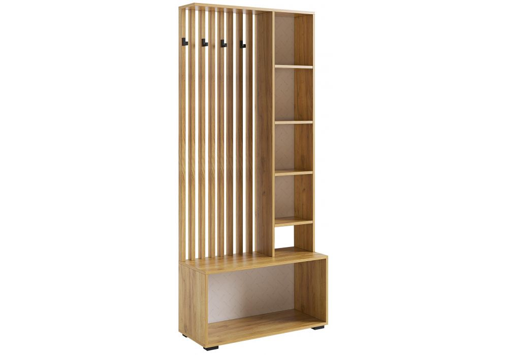 Готовая прихожая Бери дуб крафт золотой / белое дерево