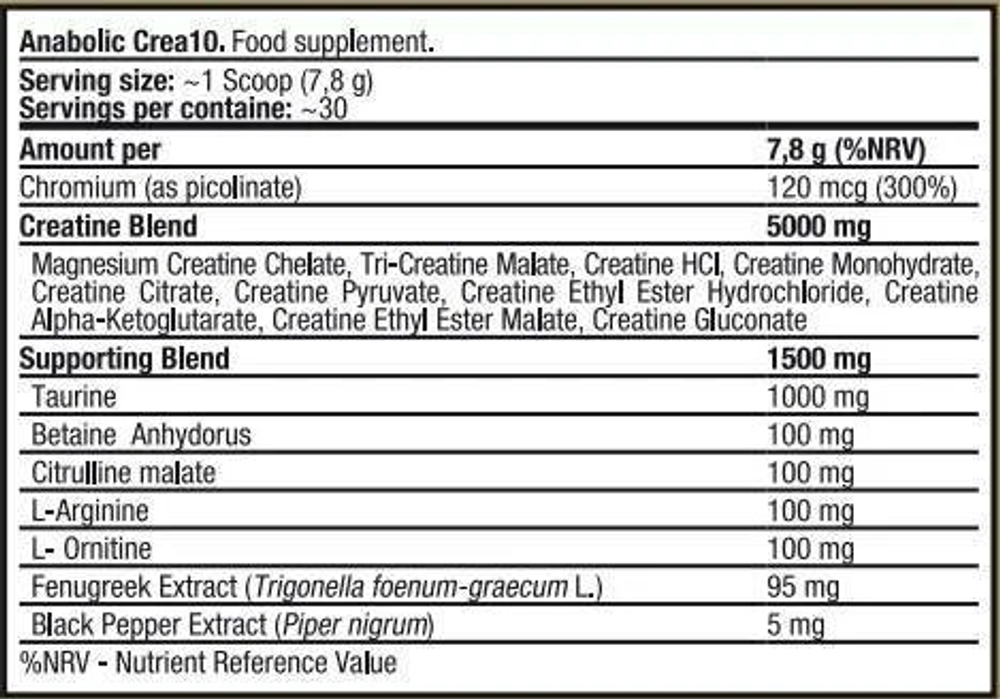 Креатин Kevin Levrone Anabolic Crea 10 207 г апельсин-манго