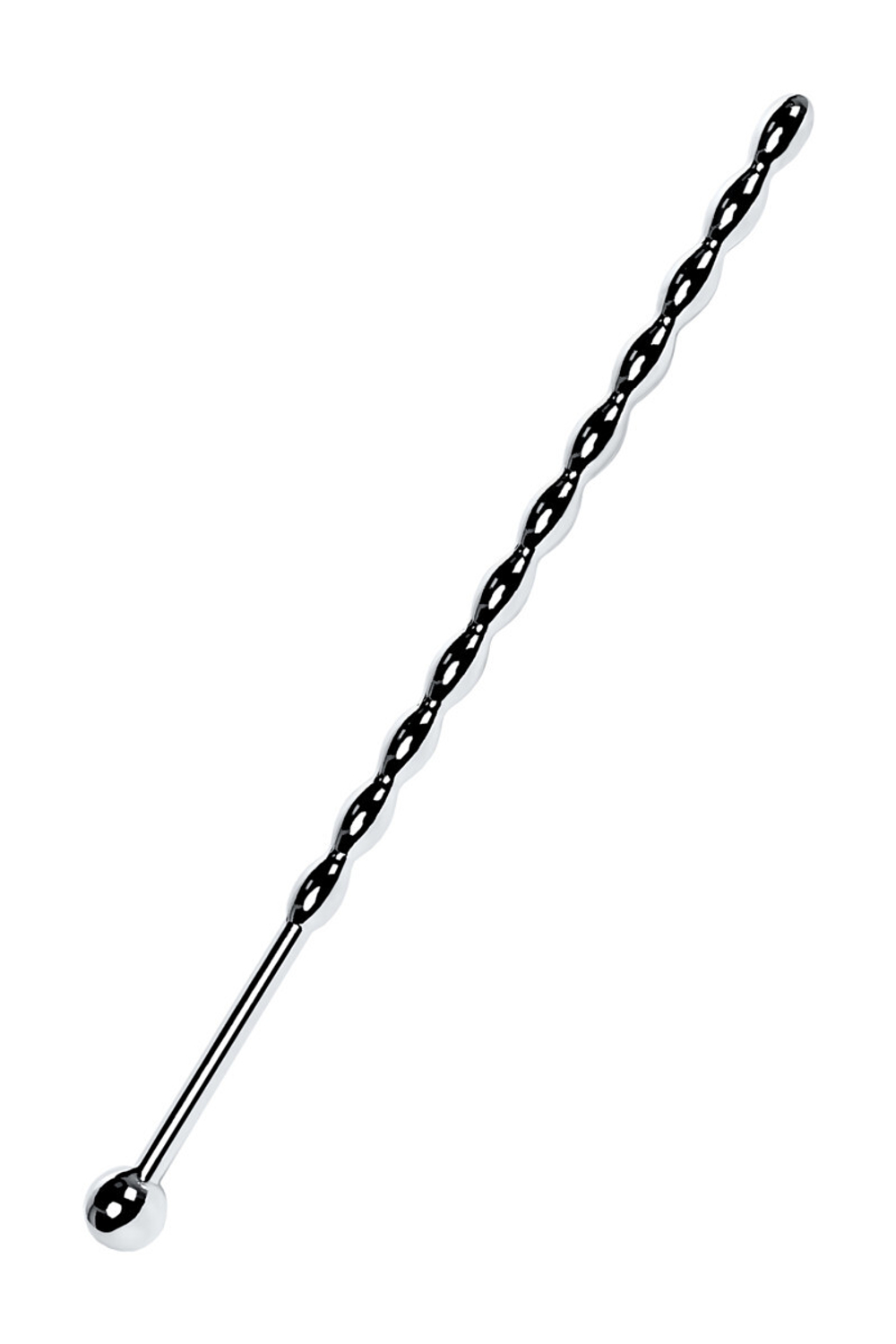 Уретральный плаг-косичка TOYFA Metal длинный, серебряный