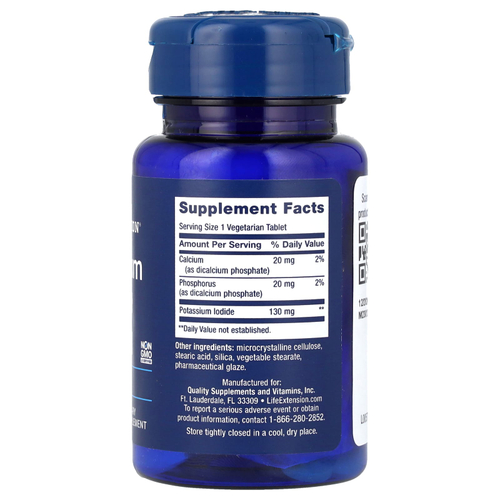 Life Extension, йодид калия, 130 мг, 14 вегетарианских таблеток